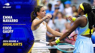 Emma Navarro vs Coco Gauff Highlights  2024 US Open Round 4 [upl. by Anikas555]