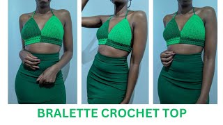 HOW TO  CROCHET BRALETTE CROCHET TOP  xtineyarndesigns [upl. by Mercado]