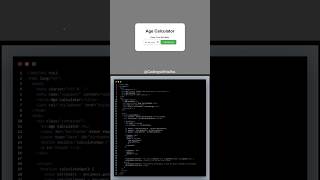 Age calculator using HTML and CSS agecalculation shorts [upl. by Terti259]