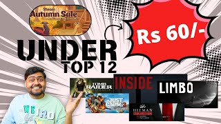 Top 12 PC Games Under Rs60 on steamautumnsale2024🔥 steamautumnsale2024deals dealsongames [upl. by Thirion]