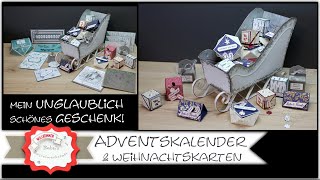 Adventskalender amp Weihnachtskarten Ideen  tolle Boxen  Verpackung basteln  StampinUp  Advent [upl. by Carberry]