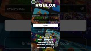 Anyone can log in to this roblox accountD [upl. by Ronym]