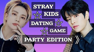 STRAY KIDS DATING GAME 《 PARTY EDITION 》 KPOP DATING GAME  KPOP DATING DOOR  STRAY KIDS GAME [upl. by Veno]