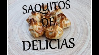 SAQUITOS DE DELICIAS NUECES Y CEBOLLA CARAMELIZADA  QUESO FUNDIDO [upl. by Airdnua]