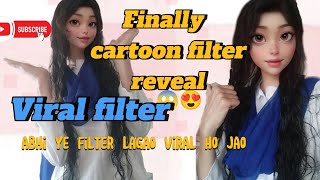 How to use a Cartoon filter  😱😍Cartoon filter tutorial viral filter BlogswithMuskan [upl. by Felicio]