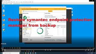 How to recovery Symantec Endpoint protection manager SEPM  Disaster recovery SEPM part 8 [upl. by Darwin967]