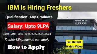 IBM లో Jobs  Process Associate  Salary upto 9LPA  Freshers are Eligible  వెంటనే అప్లై చేయండి [upl. by Nosyla]