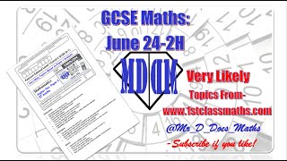 Edexcel GCSE Maths June 24 2H Very Likely MDDM [upl. by Notse286]