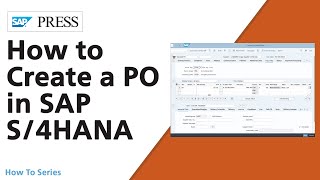 How to Create a Purchase Order in SAP S4HANA [upl. by Sacha]