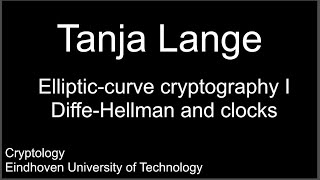 Ellipticcurve cryptography I  DiffieHellman and clocks [upl. by Atsylak116]