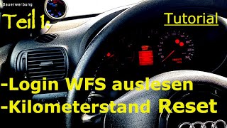 Tutorial Teil 1  Audi A3 8L Login aus Tacho auslesen amp Kilometerstand zurücksetzen auslesen vcds [upl. by Enneibaf192]