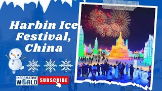 Harbin Ice Festival China icefestival chinafestival information viral snowfestival china [upl. by Ahsenod960]