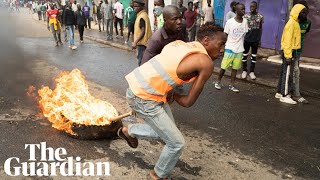 Kenya antigovernment protests dispersed with teargas [upl. by Kwei174]