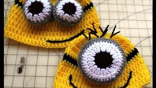 How to Crochet Hat Inspired by Despicable Me Minion Beanies  Video 1 [upl. by Ahsina]