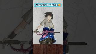 Drawing Sasuke 🥶 shorts art anime naruto howtodraw [upl. by Anuat]