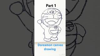 Doreamon canvas drawing part1 drawing easy doreamon canvas✏️✏️✏️ [upl. by Nrobyalc]