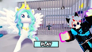 MY LITTLE PONYS IN BARRY PRISON RUN OBBY GAMEPLAY ROBLOX [upl. by Ayekram253]