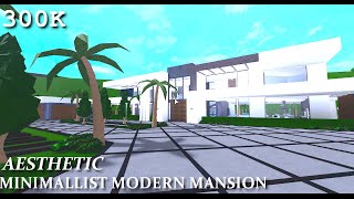 Aesthetic Minimalist Modern Mansion  ExteriorInterior  300K  Bloxburg Speedbuild [upl. by Spiros]