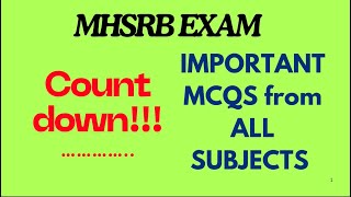 MHSRBstaff Nurse ExamAll questionsIMPORTANT MCQSRRB [upl. by Ingram]