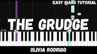 Olivia Rodrigo  The Grudge Easy Piano Tutorial [upl. by Joshuah]