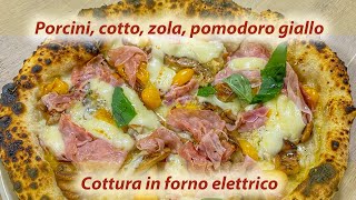 STESURA e CONDIMENTO Pizza napoletana porcini cotto pomodorino giallo e zola [upl. by Initirb]