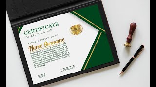 certificate design [upl. by Eidnalem]