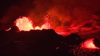 AERIAL VIEW OF KILAUEA LAVA FLOW  52218 [upl. by Ameh]