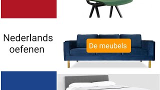 De meubels  furniture  woordenschat  Nederlands leren  NT2  learning Dutch [upl. by Pahl96]