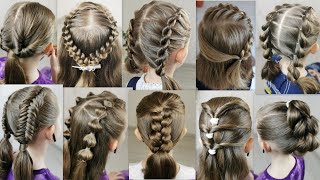 10 easy hairstyles for short hair Very cute and nice hairstyles [upl. by Karolina]