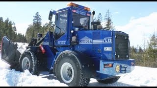 Wheel loader Ljungby L13  Snow plowing [upl. by Aivato]