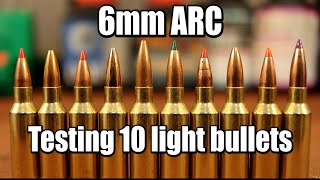 6mm ARC  Light bullet tests 5890gr [upl. by Ahsyle]