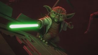 Star Wars The Clone Wars  Yoda amp Anakin vs Dooku amp Sidious 1080p [upl. by Aitnecserc]