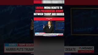 Liberal media reacts to 2024 presidential debate between Trump and Harris shorts [upl. by Aihtnamas99]