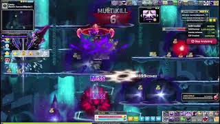 NightWalker midpoint 3 active farming 15kh Reboot maplestory [upl. by Krischer]