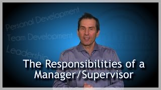 Responsibilities of a Manager amp Supervisor [upl. by Blus744]