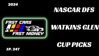 Watkins Glen Cup Picks  Go Bowling at the Glen  NASCAR DraftKings DFS [upl. by Ailaroc]