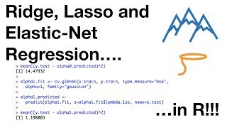 Ridge Lasso and ElasticNet Regression in R [upl. by Arlie]