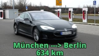 Tesla Model S Roadtrip München nach Berlin  Supercharger Strategie Autopilot und Fahrspaß [upl. by Hibbitts]