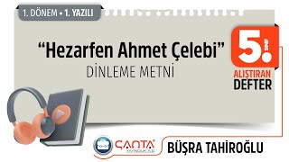 5 Sınıf Alıştıran Defter Dinleme Metni  Hezarfen Ahmet Çelebi [upl. by Enneirb498]