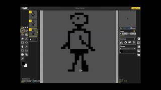 Walking Animation in Piskel [upl. by Goddart]