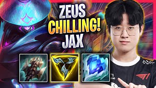 ZEUS CHILLING WITH JAX  T1 Zeus Plays Jax TOP vs Camille  Season 2024 [upl. by Chlo806]