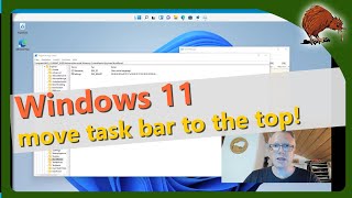 Move Windows 11 task bar to the top of the screen [upl. by Bowerman]