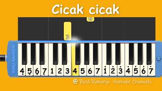 Cicak cicak di dinding not pianika [upl. by Noevart]