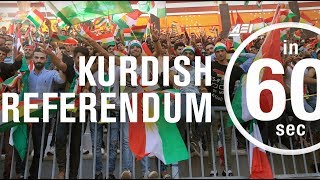 Kurdish referendum 2017  IN 60 SECONDS [upl. by Dorita]