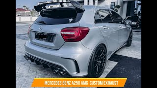 MERCEDES BENZ A250 AMG CUSTOM EXHAUST LOUD DCT FART [upl. by Eyllom67]