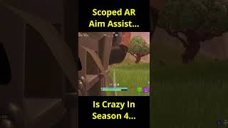 Scoped AR Aim Assist In Season 4 Is Crazy Fortnite EZFN Chapter 1 Season 4 [upl. by Amoihc650]