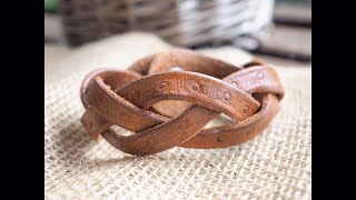 Mystery braid Leather handmade [upl. by Aketal]