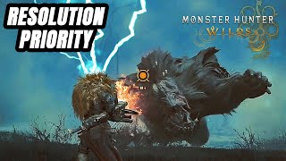 Monster Hunter Wilds PRIORITIZE RESOLUTION Graphics Settings Gameplay PS5 [upl. by Pisano157]