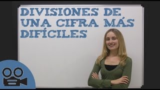 Divisiones de una cifra más difíciles [upl. by Leiuqese]