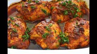 JUICY CHICKEN THIGH FILLETS  BAKED CHICKEN THIGH FILLETS  SPICY CHICKEN THIGH FILLETS [upl. by Archer]